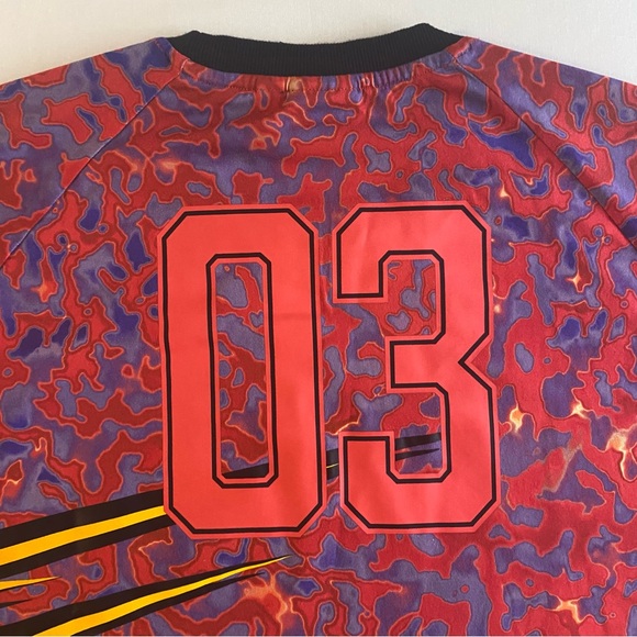 Adidas AdiTuff Shirt Men L LOOSE Embroidered Logo Tiger Crew Neck Long Sleeve - Picture 12 of 14